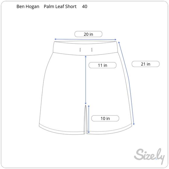 Ben Hogan Golf Shorts Men's 40 Black Gray Palm Leaf Design Flat Front 10" Inseam - Picture 6 of 6
